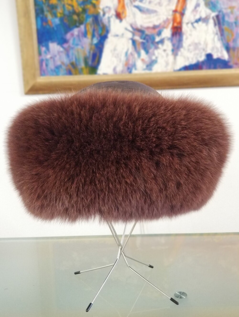 Brown Fox & Leather Hat - Picture 6 of 10